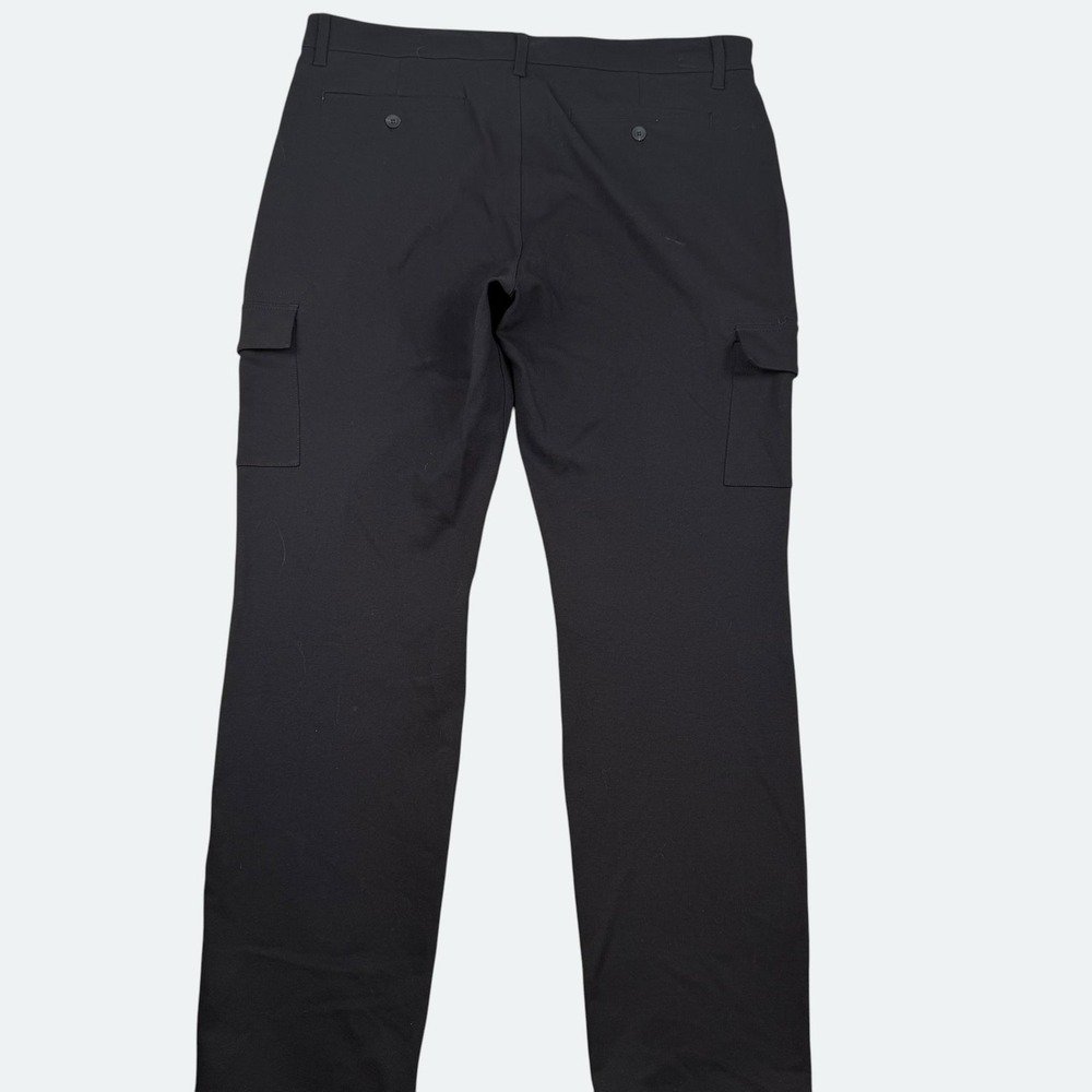 Paige Cargo Pants Mens 36x32 Black Stretch Knit Straight Travel Casual Pockets